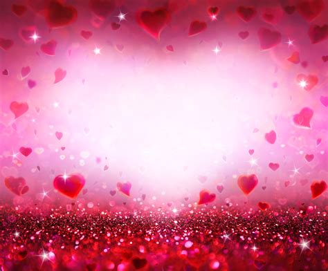 Romantic Pink Glitter Hearts - 4K Ultra HD Wallpaper