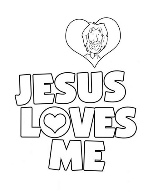 Jesus Love Me Sticker Coloring Page | Color Luna | Jesus coloring pages, Sunday school coloring ...