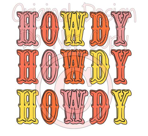 HOWDY Graphic PNG | Etsy