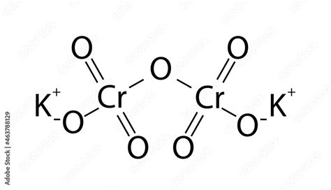 Chemical structure of potassium dichromate (potassium dichromate formula) Stock Vector | Adobe Stock