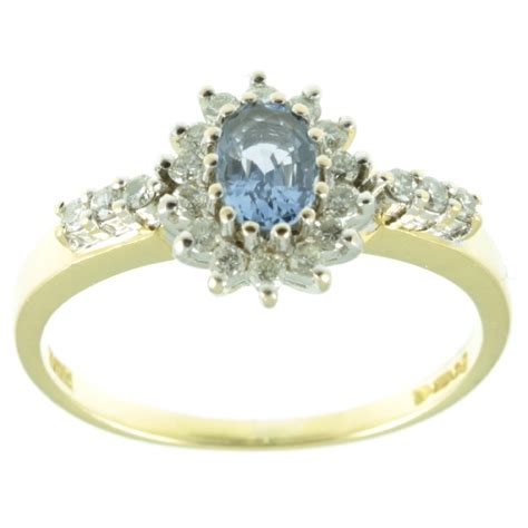 Vintage Ceylon Sapphire and Diamond Ring