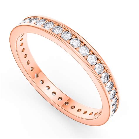 Promise Diamond 18ct Rose Gold Channel Full Eternity Ring | Jian London