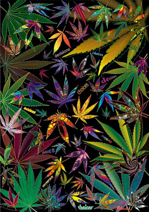 Marijuana Art Leaf Poster No. 1: Marijuana Art Leaves Poster # 1.