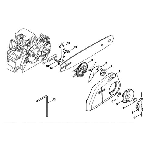 Stihl MS 180 Chainsaw (MS180C-B) Parts Diagram, Quick Chain Tensioner