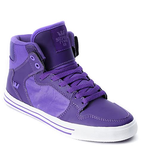 Supra Womens Vaider Purple High Top Shoes | Zumiez