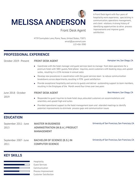 Hilton Front Desk Resume Examples and Templates for 2024 - ResumeBuilder.com