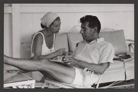 Leonard and Felicia Bernstein, at the pool, 1958. | Library of Congress