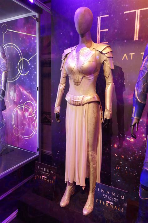 Hollywood Movie Costumes and Props: Angelina Jolie's Thena costume from Eternals on display ...