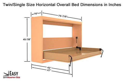 Murphy Wall Bed Hardware DIY Kit Horizontal Wall Mount 3 Sizes Available | eBay Murphy Bed Kits ...