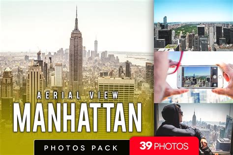 aerial view Manhattan /39 pics | Graphics ~ Creative Market