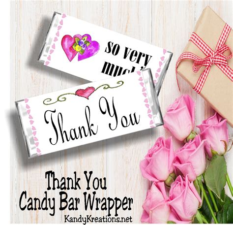 Thank You Candy Bar Wrapper