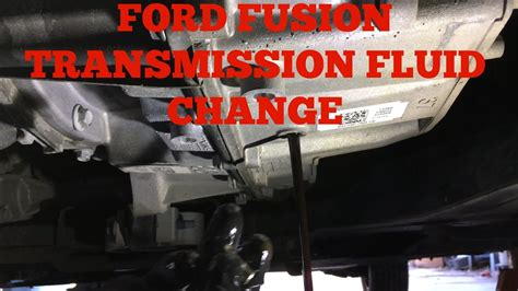 Ford Fusion & Escape 6F35 Transmission Fluid Change - YouTube