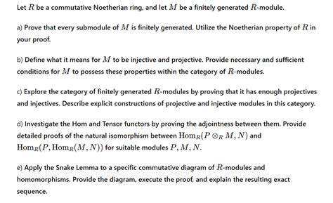 Answered: Let R be a commutative Noetherian ring,… | bartleby