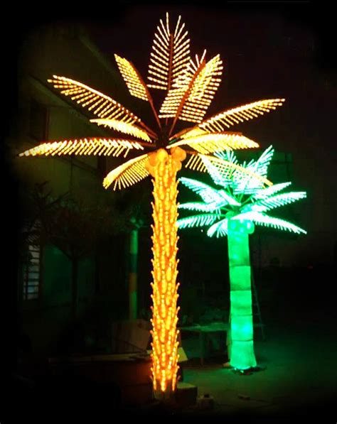 Custom Made Outdoor LED Lighted Palm Trees | YanDecor