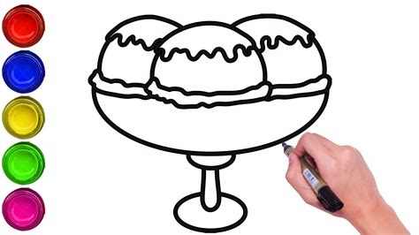 HOW TO DRAW ICE CREAM CUP | ICE CREAM DRAWING EASY | DRAW ICE CREAM AND ...