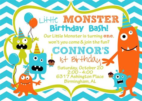 FREE Monster Birthday Invitations | FREE Printable Birthday Invitation ...