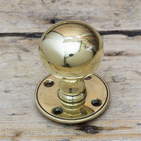 Late Victorian brass door knobs, - LASSCO - England's prime resource ...