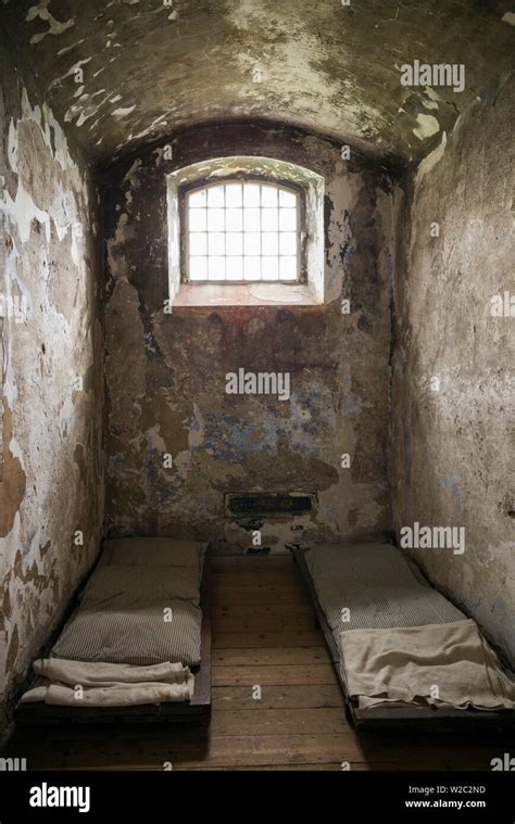 Ireland, County Cork, Cork City, Cork City Gaol, jail museum, prison cell interior Stock Photo ...