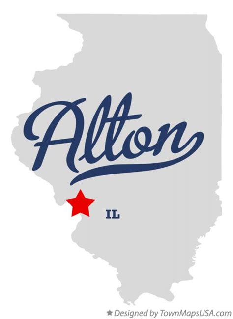 Map of Alton, IL, Illinois