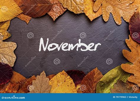 Autumn Leaves Frame on Dark Stone Background. November Concept Wallpaper Stock Image - Image of ...