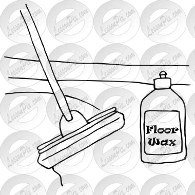 Floor Wax Outline for Classroom / Therapy Use - Great Floor Wax Clipart