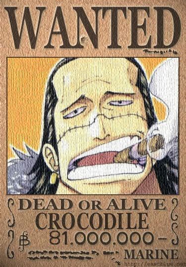 Bounty Shichibukai Crocodile | Anime Fairy Blog