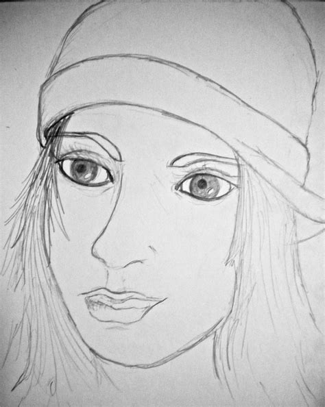 Lisa Ploof - Drawing: Week Thirteen - Contour Line Drawing of My Lovely Face