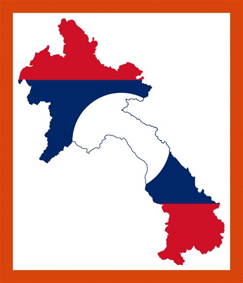 Flag map of Laos | Maps of Laos | Maps of Asia | GIF map | Maps of the World in GIF format ...