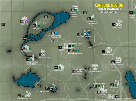 Concord Region Map Fallout 4 | game-maps.com