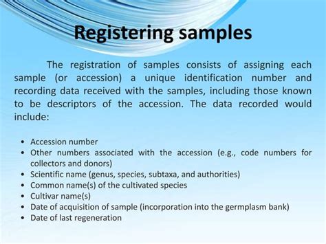 Collection, evaluation and documentation of germplasm | PPT