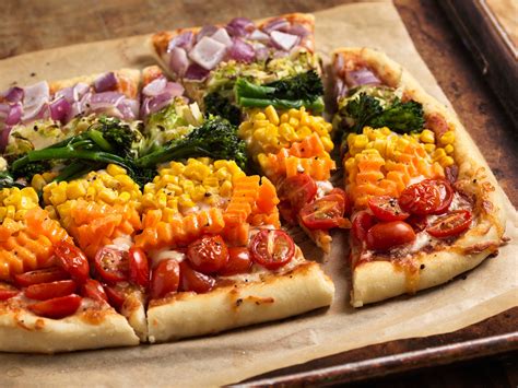 Rainbow Pizza - Mann's Fresh Vegetables