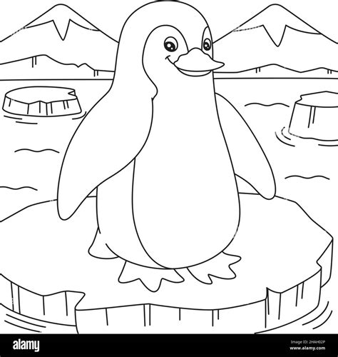 Penguin Coloring Page for Kids Stock Vector Image & Art - Alamy