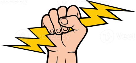 Hand Holding Lightning Bolt png illustration 8505745 PNG