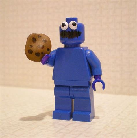 Adorable Cookie Monster LEGO Custom Minifigure