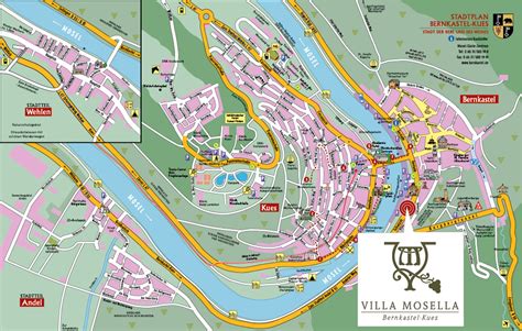 Stadtplan Bernkastel-Kues | Villa Mosella | 5 Sterne Ferienwohnungen in Bernkastel-Kues | Direkt ...