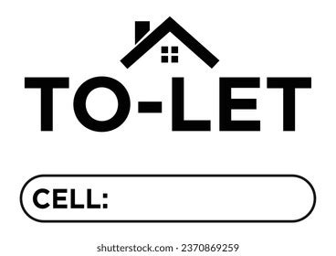 To-let Board House Rent Board A4 Stock Vector (Royalty Free) 2370869259 ...