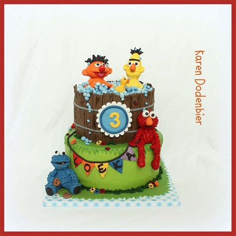 Ernie and Bert birthday cake. - Decorated Cake by Karen - CakesDecor