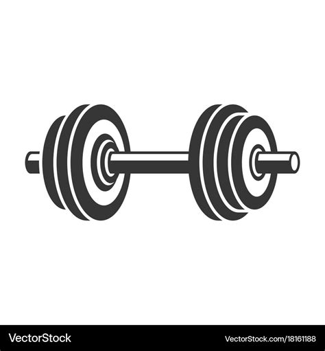 Dumbbell icon on white background Royalty Free Vector Image