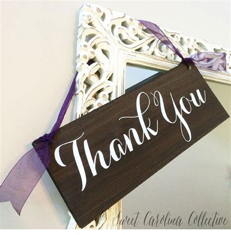 Thank You Rustic Wooden Wedding Sign / Wedding Signage