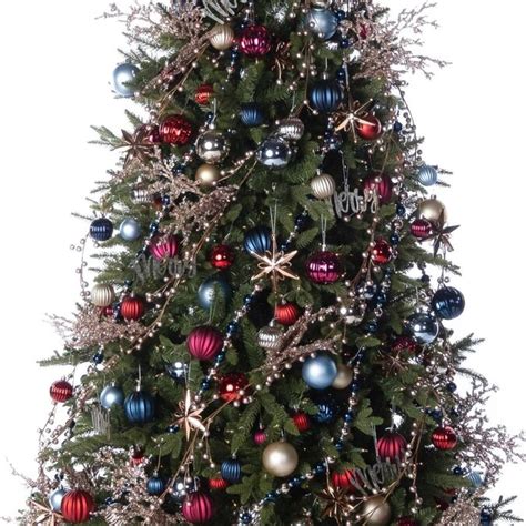 137-Piece Sophisticated Slim Tree Christmas Tree Decoration Kit in the ...