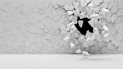 Broken Concrete Wall stock illustration. Illustration of raze - 21426462