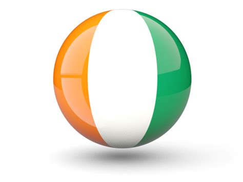 Sphere icon. Illustration of flag of Cote d'Ivoire