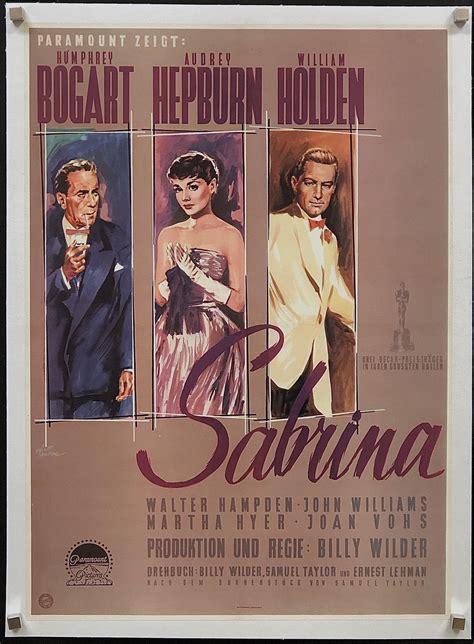 Sabrina Movie Poster 1954 16x23