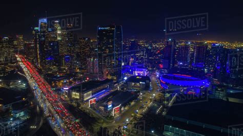 Downtown Los Angeles at Night - Stock Photo - Dissolve