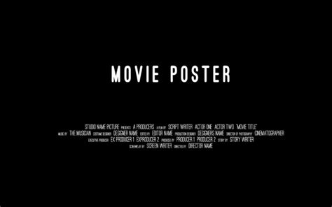 Movie Credits On Poster