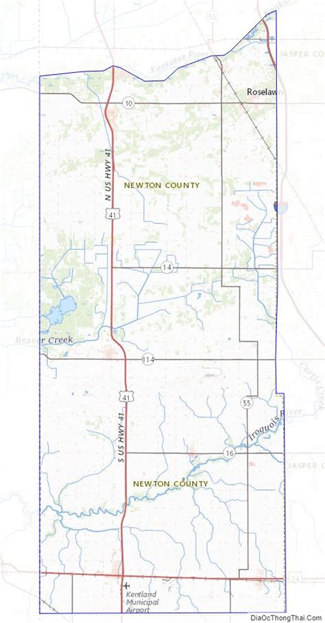 Map of Newton County, Indiana - Địa Ốc Thông Thái