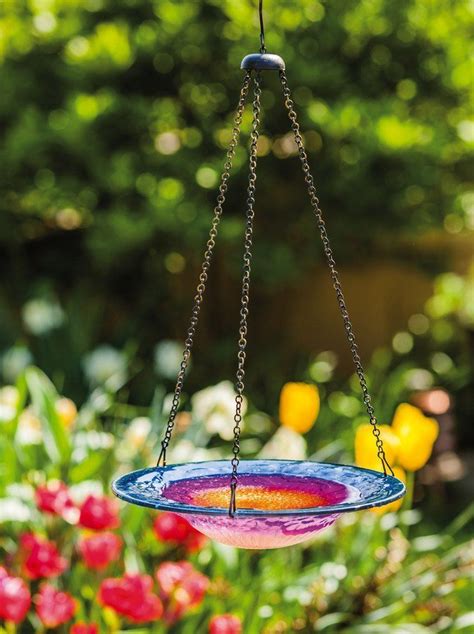 Hanging Bird Baths | Hanging bird bath, Bird bath, Glass bird bath