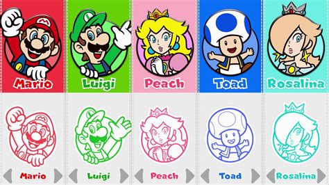 Super Mario 3D World Character Selection by Rosalina-Luma on DeviantArt