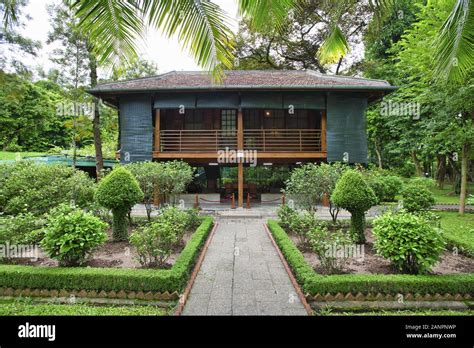 Ho Chi Minh's Stilt House inside the Ho Chi Minh Mausoleum Complex, Hanoi, Vietnam Stock Photo ...