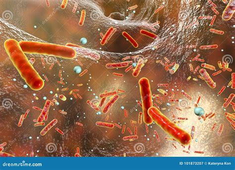 Multidrug Resistant Bacteria Inside a Biofilm Stock Illustration - Illustration of biofilm ...